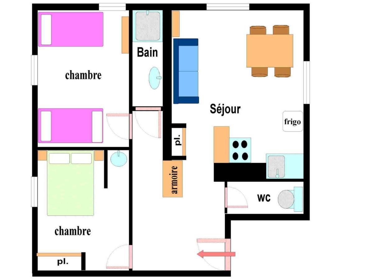 Appartement 5 Personnes Val Cenis, 2 Ch, Draps Fournis - Fr-1-508-253 Lanslebourg-Mont-Cenis Exterior photo